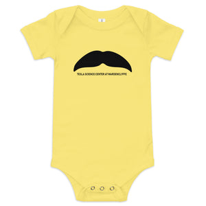 Tesla Mustache Baby short sleeve one piece