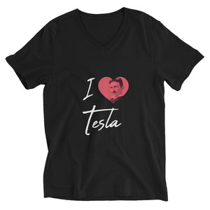 I Love Nikola Tesla V-Neck T-Shirt